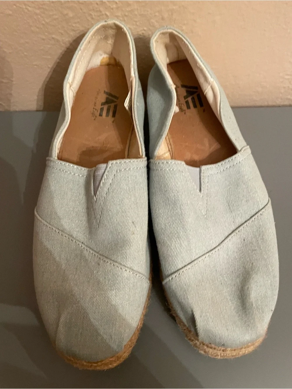 American Eagle Outfitters Denim  Espadrille Platform Slip-On